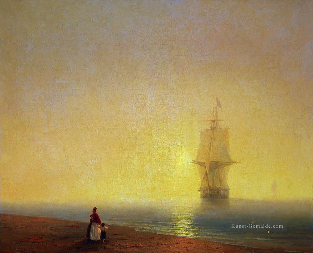 Abschied Morgen im Meer 1849 Verspielt Ivan Aiwasowski russisch Ölgemälde